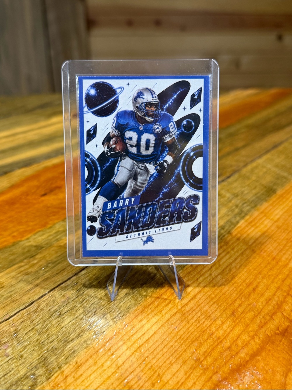 Barry Sanders Detroit Lions Custom Football Card